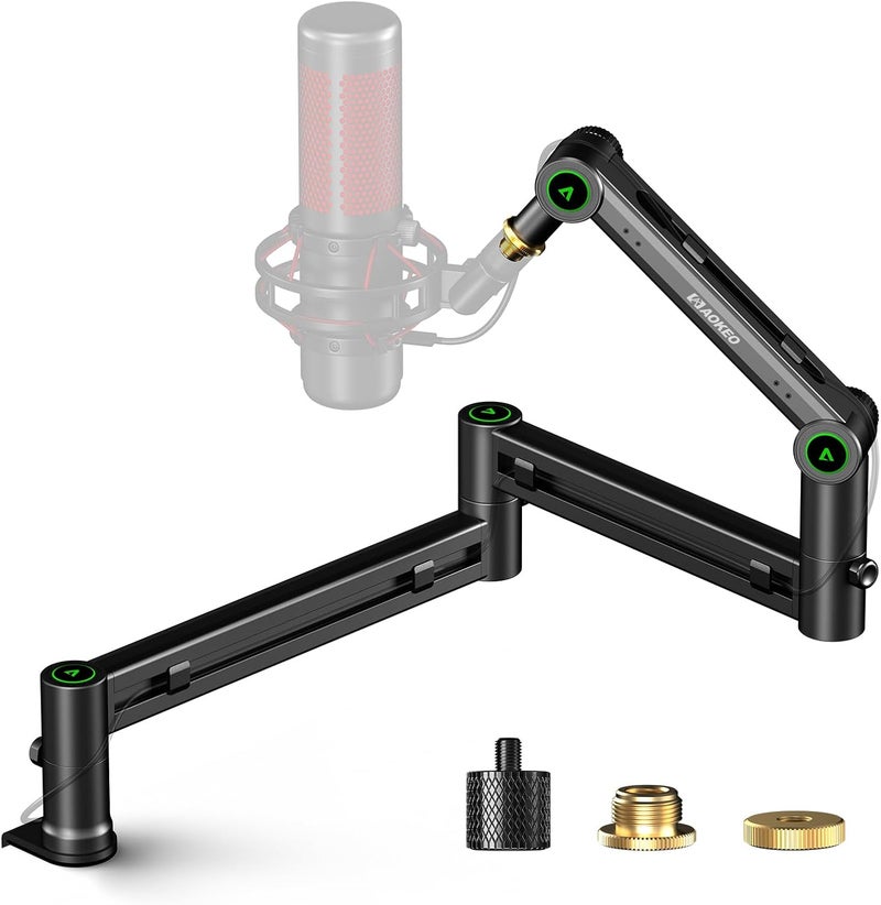 Aokeo Microphone Arm, AK-58i Desk Low Profile Mic Boom Arm Stand,Suitable For Blue Yeti,Snowball iCE,HyperX QuadCast,SoloCast,Elgato Wave,Etc - Image 1